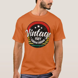 Camiseta Edición limitada Vintage 1981 cumpleaños 42th Birt