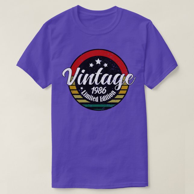Camiseta Edición limitada Vintage 1986 cumpleaños 37th Birt (Diseño del anverso)