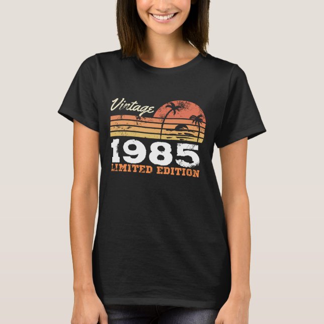 Camiseta Edición Limitada Vintage Personalizada 1985 (Anverso)