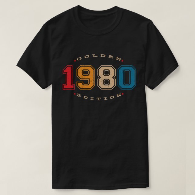 Camiseta Edición Retro Dorada 1980 (Diseño del anverso)