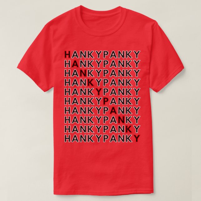 Camiseta Edición roja Hanky Panky (Diseño del anverso)