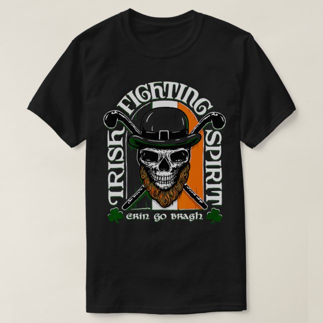 Camiseta Edición verde del espíritu de lucha irlandés (Diseño del anverso)