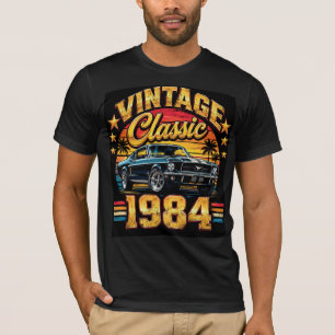 Camiseta Edición Vintage Año 1984 Coche 40 Años Cumpleaños