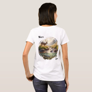 Camiseta Edición Worn Calm Mountain Creek Scene