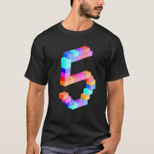 Camiseta Edificio Cute Block 5.º Regalo de cumpleaños de 5