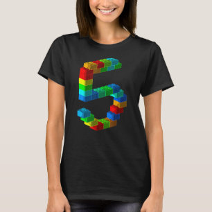 Camiseta Edificio Cute Block 5 Cumpleaños 5 Años