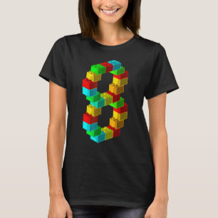 Camiseta Edificio Cute Block 8Regalo de cumpleaños 8 años