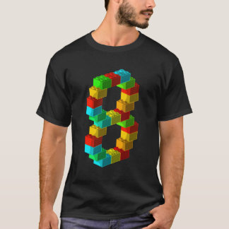 Camiseta Edificio Cute Block 8Regalo por cumpleaños de 8 añ