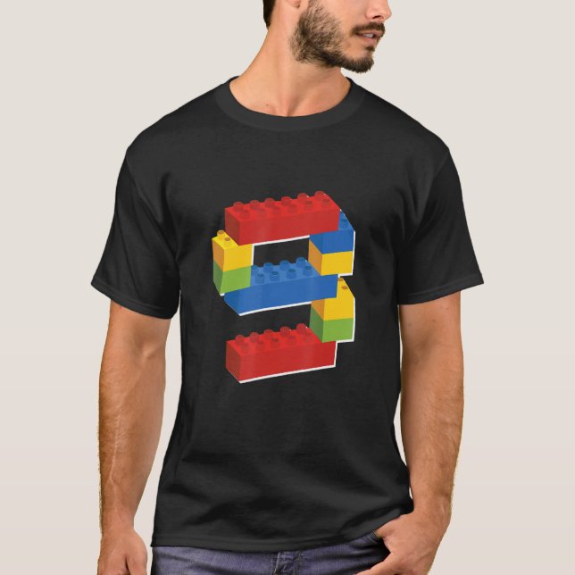 Camiseta Edificio Cute Block 9Cumpleaños Niños de 9 años (Anverso)