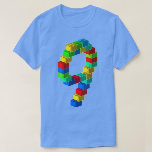 Camiseta Edificio Cute Block 9Regalo de cumpleaños 9 años (Diseño del anverso)
