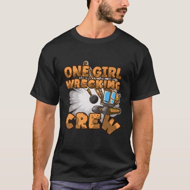Camiseta Edificio de camiones de excavación de Chicas de co (Anverso)