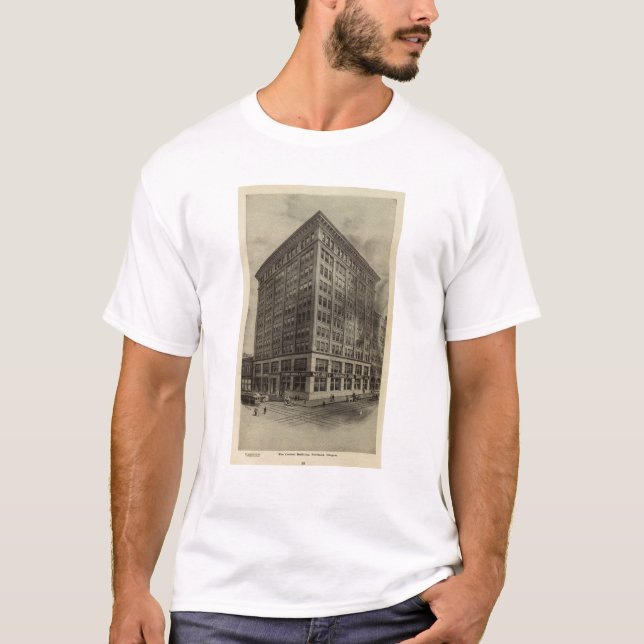 Camiseta Edificio de Corbett, Portland, Oregon (Anverso)