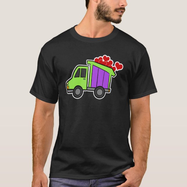 Camiseta Edificio de excavación de camiones de construcción (Anverso)