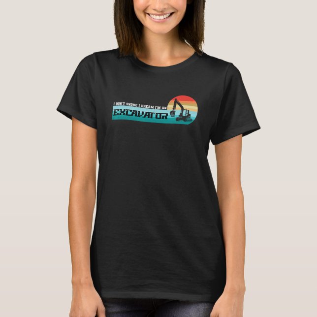 Camiseta Edificio de excavadora de camiones de construcción (Anverso)