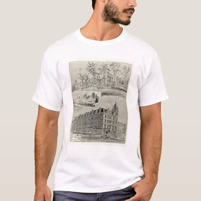 Camiseta Edificio de Harris, nuevo Londres, conec (Anverso)