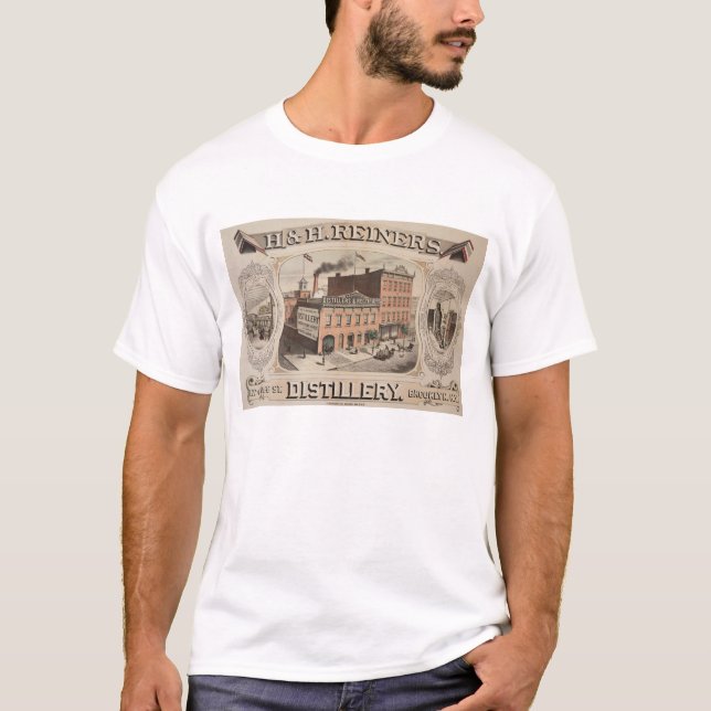 Camiseta Edificio de la destilería H&H Reiners en Brooklyn, (Anverso)