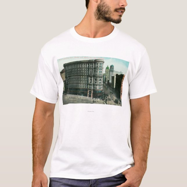 Camiseta Edificio de la inundación del mercado y del (Anverso)