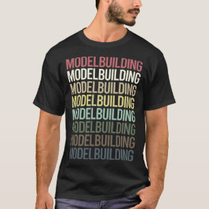 Camiseta Edificio de modelos de texto colorido