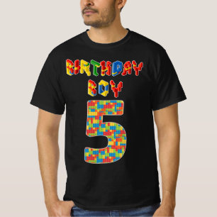Camiseta Edificio de Regalos de 5 años bloquea niños de 5 a