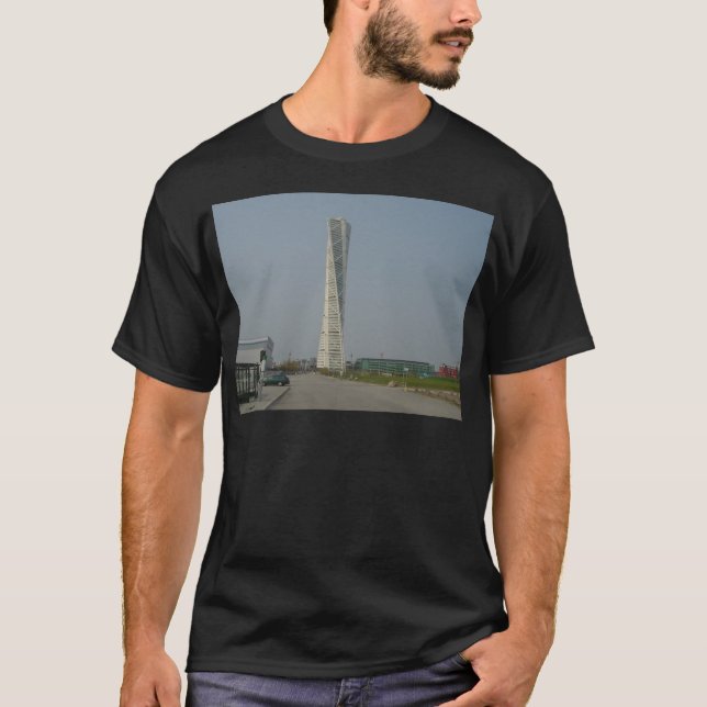 Camiseta Edificio de torneado del torso - Malmö Suecia (Anverso)