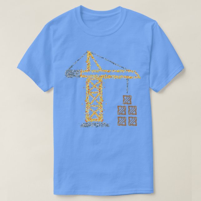 Camiseta Edificio del controlador de la grúa Crane Crane Cr (Diseño del anverso)