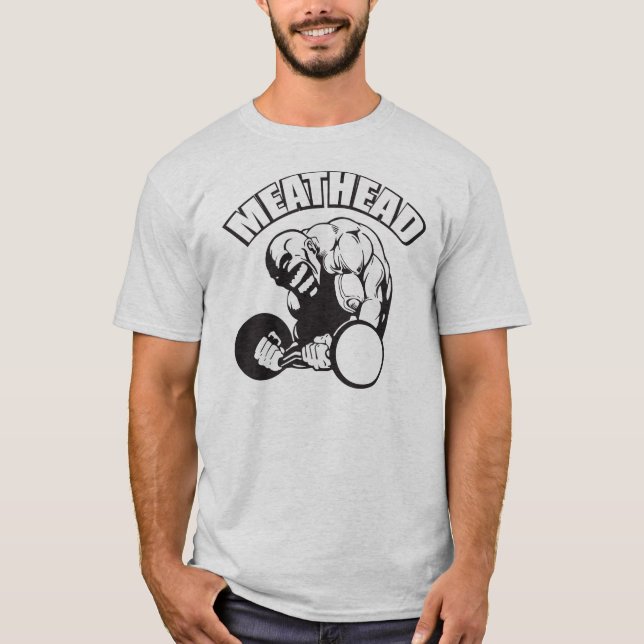 Camiseta "Edificio del cuerpo" Humor - CABEZA DE CARNE (Anverso)