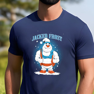 Camiseta Edificio del cuerpo Snowman Funny Muscles Fitness