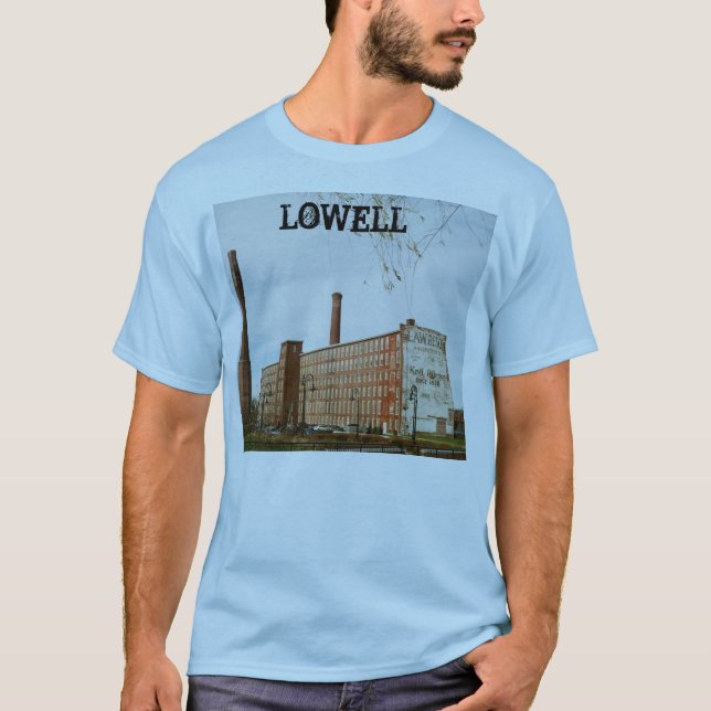 Camiseta Edificio del molino de Lowell Massachusetts (Anverso)