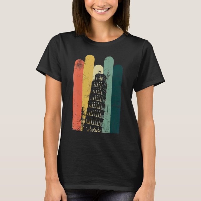 Camiseta Edificio emblemático de la Torre Inclinada de Pisa (Anverso)