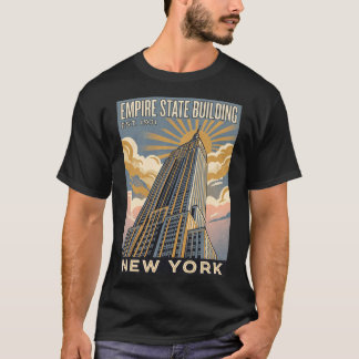 Camiseta Edificio Empire State Nueva York Póster de Viaje V