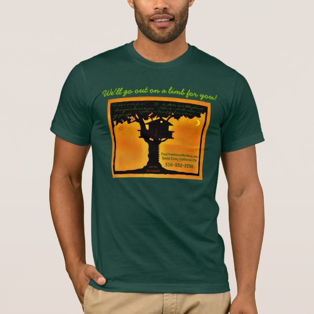 Camiseta Edificio fino de la casa del árbol, casa del árbol (Anverso)