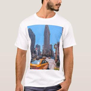 Camiseta Edificio Flatiron Famoso Taxi Amarillo Retro Nueva
