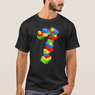 Camiseta Edificio Guay 7Cumpleaños Bloque Niño de 7 Años