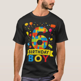 Camiseta Edificio infantil de 6 años de edad bloquea sexto 