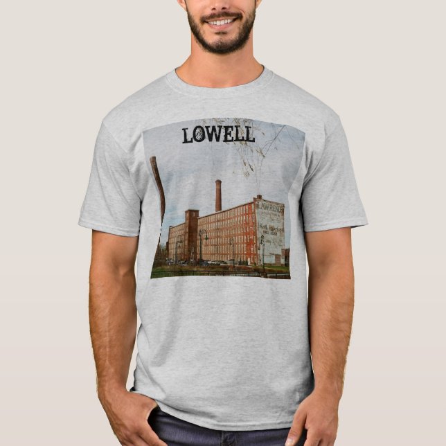 Camiseta Edificio Lowell Massachusetts Mill (Anverso)
