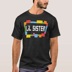 Camiseta Edificio maestro Lil Sister Ladrillos Bloques Edif