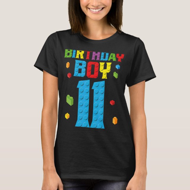 Camiseta Edificio Master Builder 11th Birthday Boy de 11 añ (Anverso)