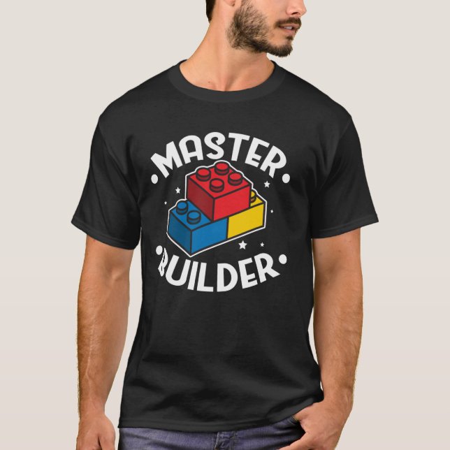 Camiseta Edificio Master Builder Bloque Los Hombres Jóvenes (Anverso)