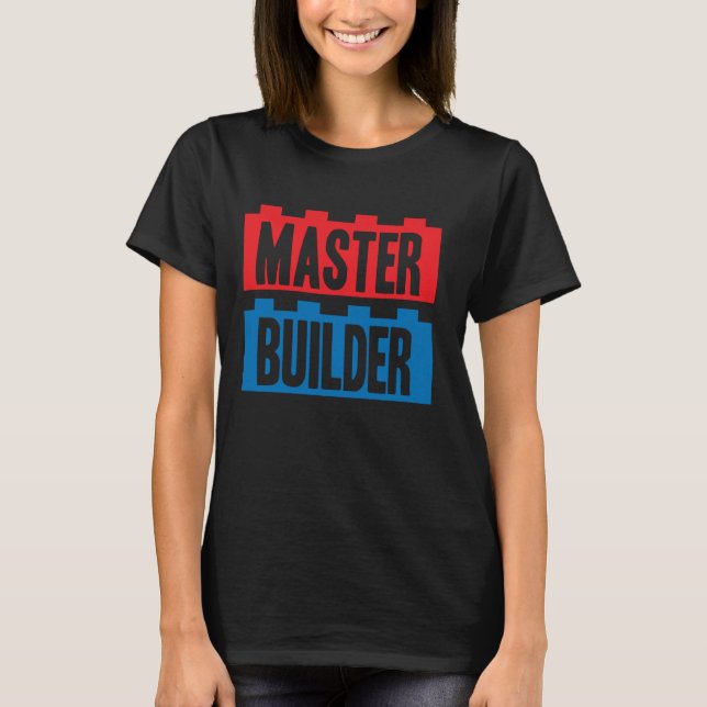 Camiseta Edificio Master Builder Bloque Los Hombres Jóvenes (Anverso)