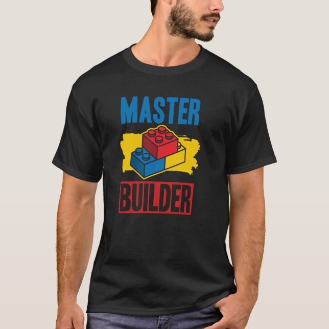Camiseta Edificio Master Builder Bloque Los Hombres Jóvenes (Anverso)