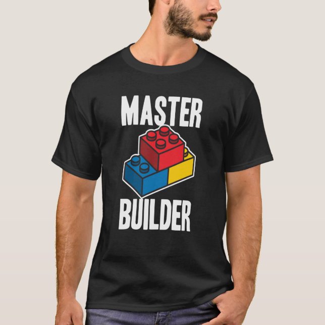Camiseta Edificio Master Builder Bloque Los Hombres Jóvenes (Anverso)