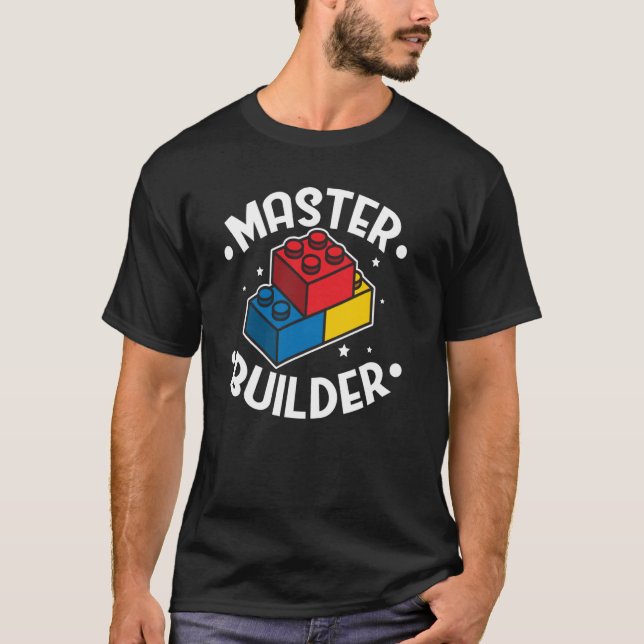 Camiseta Edificio Master Builder Bloque Los Hombres Jóvenes (Anverso)