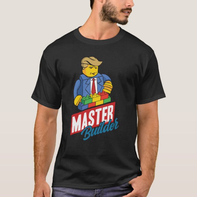 Camiseta Edificio Master Builder Bloquea A Los Hombres Jóve (Anverso)