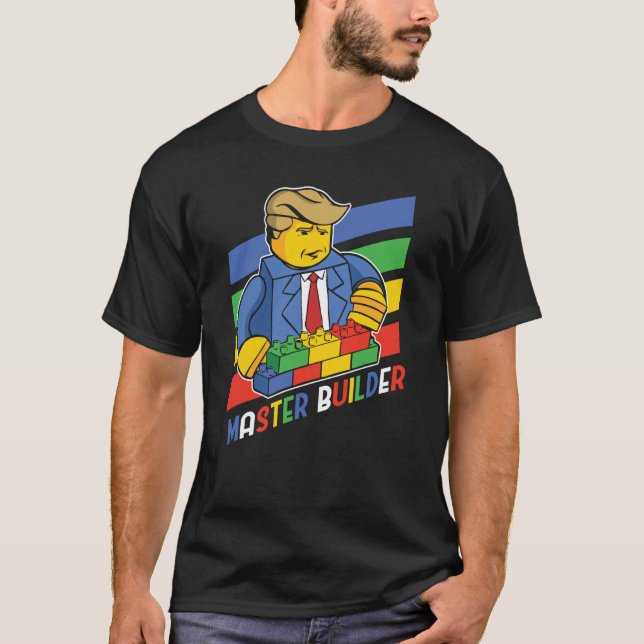Camiseta Edificio Master Builder Bloques Hombres Jóvenes 8 (Anverso)