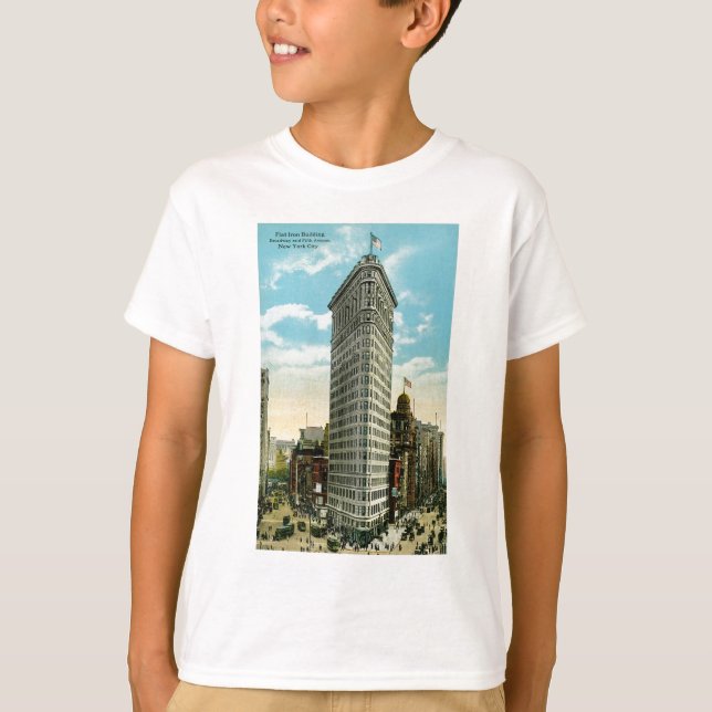 Camiseta Edificio plano del hierro. Broadway y quinta (Anverso)