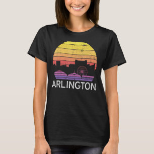 Camiseta Edificio Urbano Retro Texas Arlington Skyline Vint