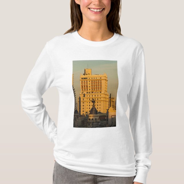 Camiseta Edificios a lo largo de Gran Vía y Edificio España (Anverso)