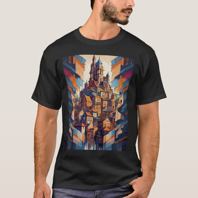 Camiseta Edificios Coloridos (Anverso)