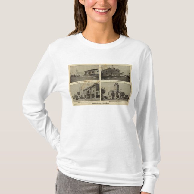 Camiseta Edificios públicos, Eugene, Oregon (Anverso)