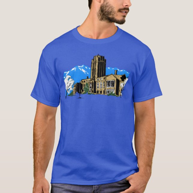 Camiseta edificios retro (Anverso)